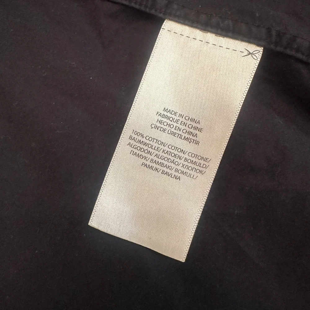 Polo Ralph Lauren Slim Fit Button Down Shirt Mens Black Large Cotton Stretch